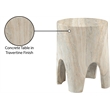 Meridian Furniture Foligno Travertine Indoor/Outdoor Concrete End Table