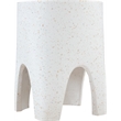Meridian Furniture Foligno White Indoor/Outdoor Concrete End Table
