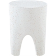 Meridian Furniture Foligno White Indoor/Outdoor Concrete End Table