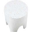 Meridian Furniture Foligno White Indoor/Outdoor Concrete End Table
