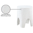 Meridian Furniture Foligno White Indoor/Outdoor Concrete End Table