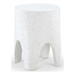 Meridian Furniture Foligno White Indoor/Outdoor Concrete End Table