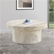 Meridian Furniture Legatto Travertine Indoor/Outdoor Concrete Coffee Table