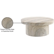 Meridian Furniture Legatto Travertine Indoor/Outdoor Concrete Coffee Table