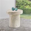 Meridian Furniture Legatto Travertine Indoor/Outdoor Concrete End Table