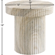 Meridian Furniture Legatto Travertine Indoor/Outdoor Concrete End Table