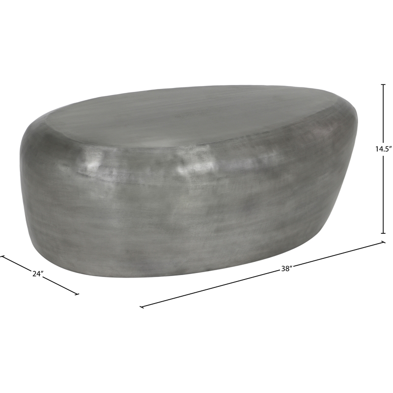 Meridian Furniture Capsule Silver Aluminum Coffee Table
