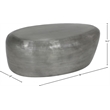 Meridian Furniture Capsule Silver Aluminum Coffee Table