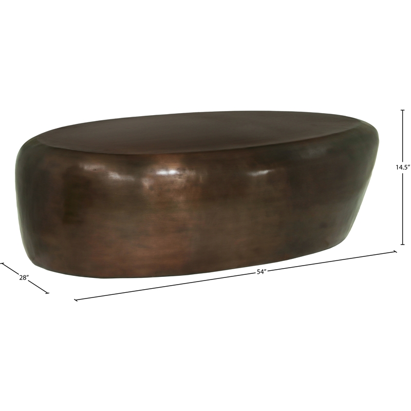 Meridian Furniture Capsule Brown Aluminum Coffee Table