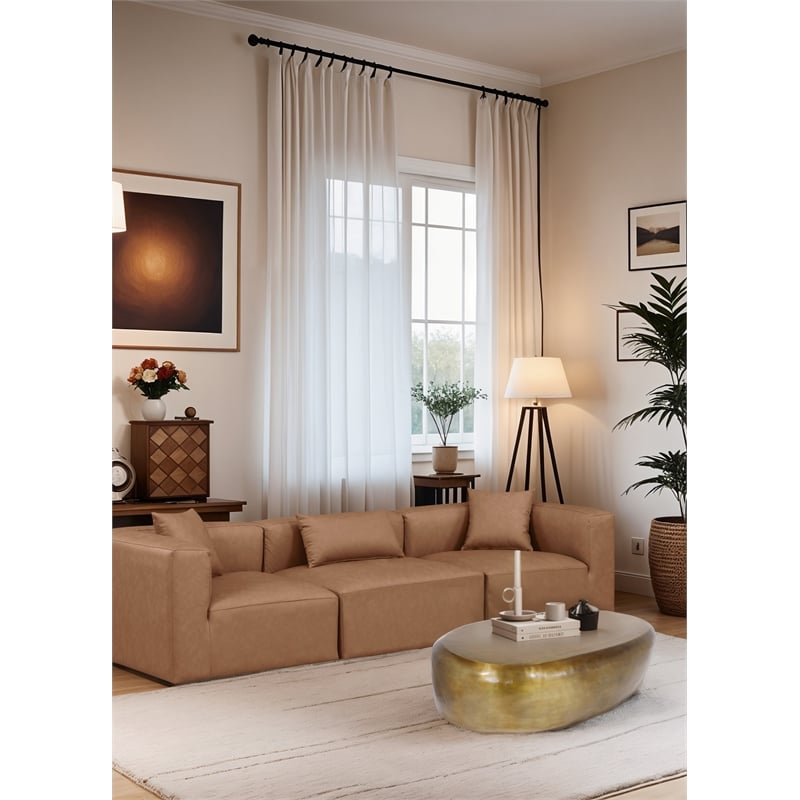 Meridian Furniture Capsule Gold Aluminum Coffee Table