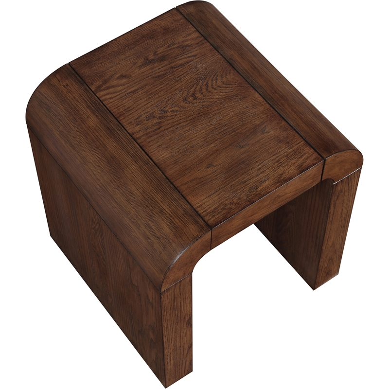 Meridian Furniture Toulon Brown Oak Veneer End Table