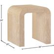 Meridian Furniture Toulon Natural Oak Veneer End Table