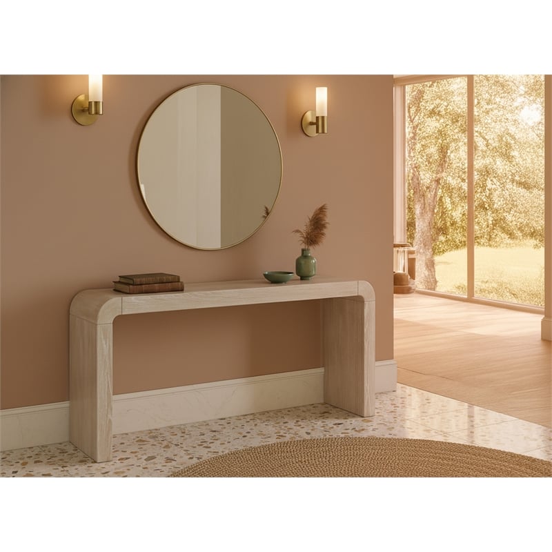 Meridian Furniture Toulon Natural Oak Veneer Console Table