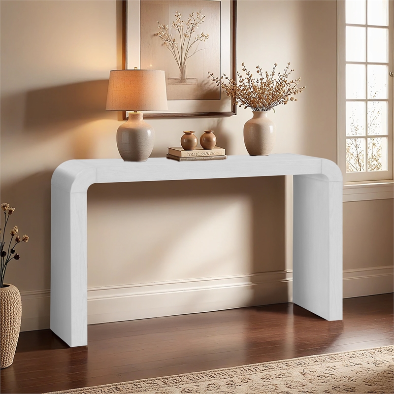 Meridian Furniture Toulon White Oak Veneer Console Table
