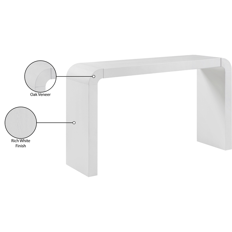 Meridian Furniture Toulon White Oak Veneer Console Table