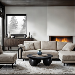 Meridian Furniture Fitch Black Oak Veneer Coffee Table