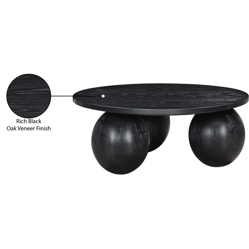 Meridian Furniture Fitch Black Oak Veneer Coffee Table