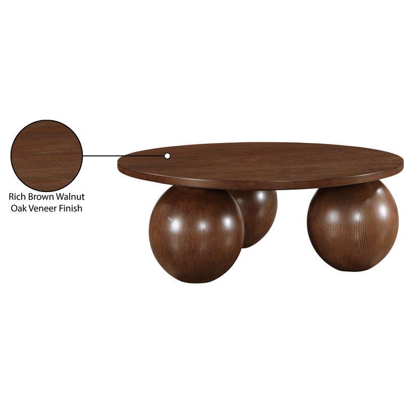 Meridian Furniture Fitch Brown Oak Veneer Coffee Table