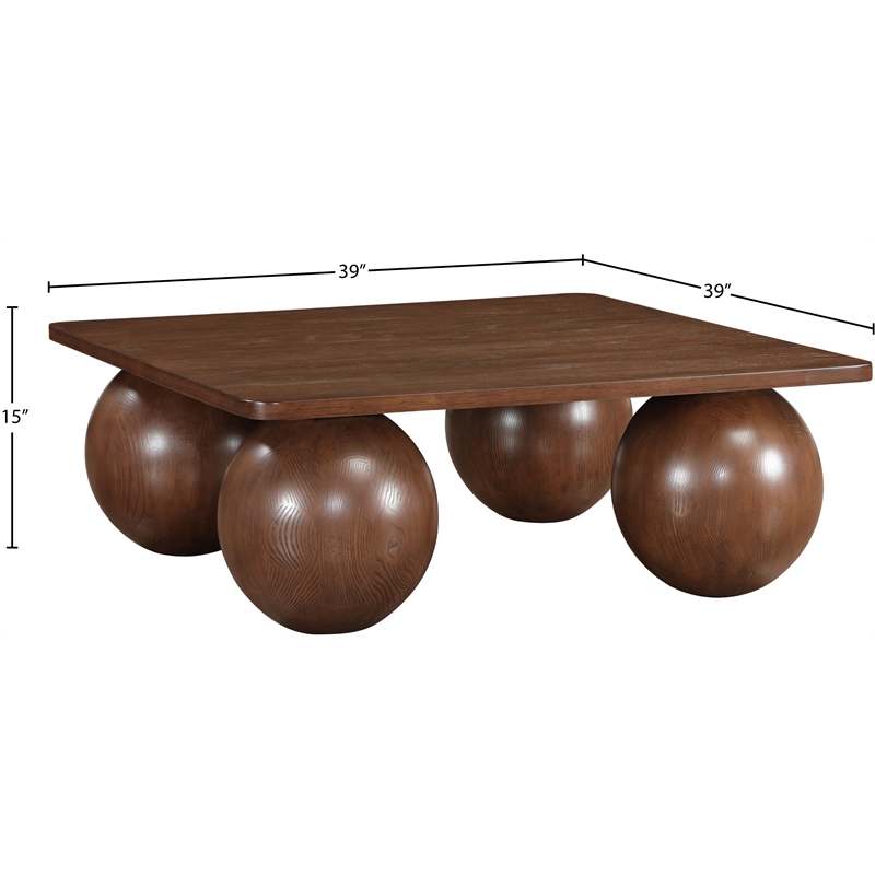 Meridian Furniture Fitch Brown Oak Veneer Coffee Table