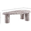 Meridian Furniture Sassari Brown Indoor/Outdoor Concrete Coffee Table