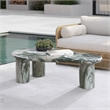 Meridian Furniture Sassari Green Indoor/Outdoor Concrete Coffee Table