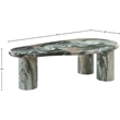 Meridian Furniture Sassari Green Indoor/Outdoor Concrete Coffee Table