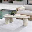 Meridian Furniture Sassari Travertine Indoor/Outdoor Concrete Coffee Table