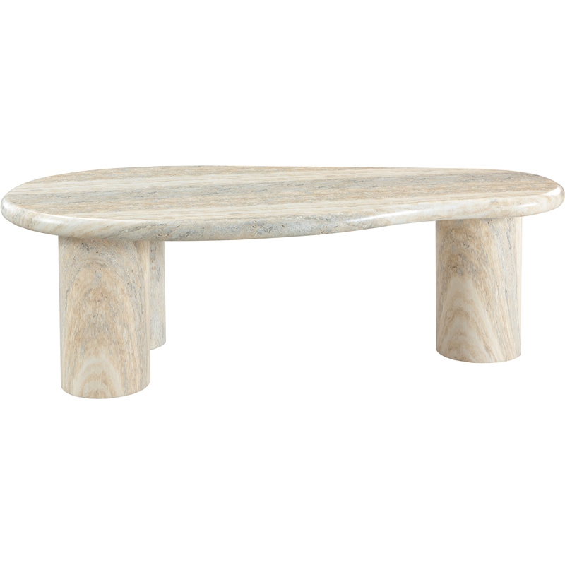 Meridian Furniture Sassari Travertine Indoor/Outdoor Concrete Coffee Table