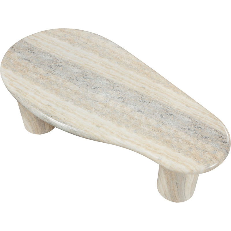 Meridian Furniture Sassari Travertine Indoor/Outdoor Concrete Coffee Table