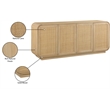 Meridian Furniture Windsor Natural Cane Wood Sideboard/Buffet