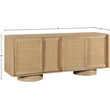 Meridian Furniture Windsor Natural Cane Wood Sideboard/Buffet