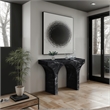 Meridian Furniture Pomezia Black Marble Finish Console Table