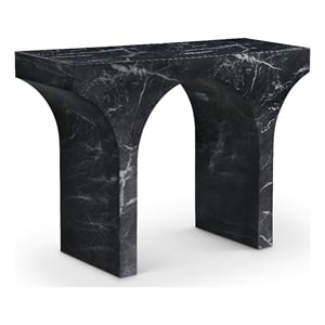 Meridian Furniture Pomezia Black Marble Finish Console Table