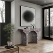 Meridian Furniture Pomezia Brown Marble Finish Console Table