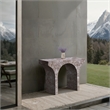 Meridian Furniture Pomezia Brown Marble Finish Console Table