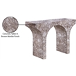 Meridian Furniture Pomezia Brown Marble Finish Console Table