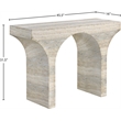 Meridian Furniture Pomezia Travertine Finish Console Table