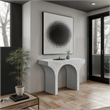 Meridian Furniture Pomezia White Marble Finish Console Table