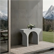 Meridian Furniture Pomezia White Marble Finish Console Table