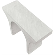 Meridian Furniture Pomezia White Marble Finish Console Table