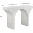 Meridian Furniture Pomezia White Marble Finish Console Table