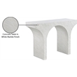 Meridian Furniture Pomezia White Marble Finish Console Table