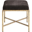 Meridian Furniture Valley Brown Chenille Fabric Bench