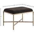 Meridian Furniture Valley Brown Chenille Fabric Bench