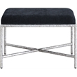 Meridian Furniture Valley Black Chenille Fabric Bench