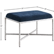 Meridian Furniture Valley Navy Chenille Fabric Bench