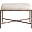 Meridian Furniture Valley Beige Chenille Fabric Bench
