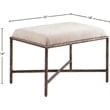 Meridian Furniture Valley Beige Chenille Fabric Bench