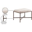 Meridian Furniture Valley Beige Chenille Fabric Bench