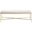 Meridian Furniture Valley Beige Chenille Fabric Bench